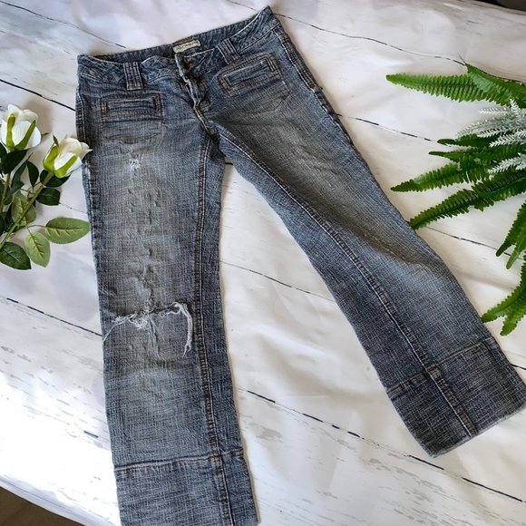 Jacob Connexion 3/4 Length Distressed Jeans sz 26 - Picture 2 of 7